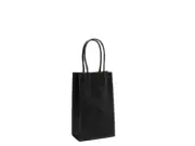 50pcs x KRAFT BLACK GIFT CARRY BAGS - BULK - CRAFT SHOPPING BAG - MICRO SMALL