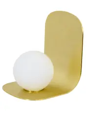 Attica 1 Light Table Lamp in Brass with Matte Glass Shade