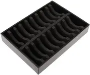 F Fityle 20 Slots Bracelet Bangle Holder Jewelry Display Storage Showcase Box Tray - Black, 24 x 17.5 x 4.5cm