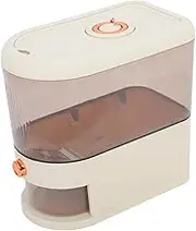 BESTYASH Rice Holder Dispenser Large Capacity Airtight Container Flour Storage for Kitchen Grain Dispenser Visible Measurement