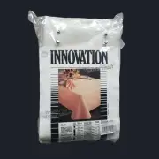Innovation Linen Oval Tablecloth 60"×104" Color "Bone" Perm. Press Soil Release