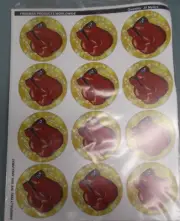 boxing gloves red mylar Freeman sheet of 12 pcs 2" diameter