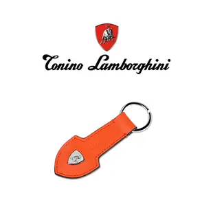 Tonino Lamborghini 藍寶堅尼 PATL3900 時尚徽標樣式小牛皮鑰匙圈/鑰匙扣 - 0002 橘