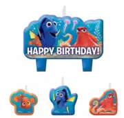 Finding Dory Birthday Candle Set 4ct | Candle Set Disney Pixar Finding Dory