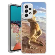 For Samsung Galaxy A23 5g A52 A53 TPU Case Cover+Glass(Baby Kangaroo)