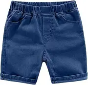 [Generic] Boy's Casual Shorts Sweatpant Elastic Waist Breathable Leisure Style Trendy Comfy Fashion Toddler Trousers