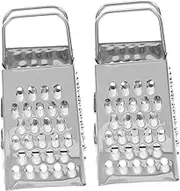 Happyyami 2pcs Stainless Steel Mini Grater Slicer Multifunctional Kitchen Cutter for Effortless Grating of Cheese Potatoes Vegetables Compact Accessories