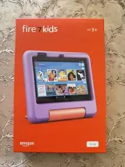 Amazon - Fire HD 7 Kids Ages 3-7 (2022) 7” HD tablet with Wi-Fi 32 GB - Purple