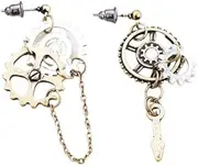 [Dickly] Steampunk Earrings - Quirky Dangle Ear Studs for Events