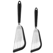 2Pk Fish Spatula Slotted Fish Turner Pancake Grill Spatula Fish Flipper Cookware