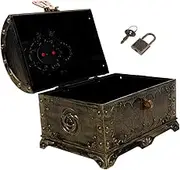 SUPVOX Vintage Transparent Plastic Treasure Chest Pirate Jewelry Storage Box for Keepsakes Elegant Design for Halloween Party Favors and Prizes