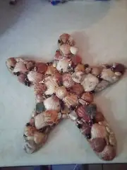 Seashell Starfish for inside or outside handmade 12"x12" . Beautiful addition.