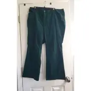 St Johns Bay Green Corduroy Women's Pants - Size 20 WS