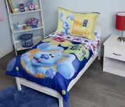 Blues Clues Toddler Cot Bed Comforter Quilt & Sheet Set 4 Piece Boys Blue