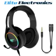 HAVIT HV-H2232D RGB Gaming Universal Headset + 3.5mm Headset Mic Splitter Xbox