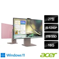 在飛比找momo購物網優惠-【Acer 宏碁】Office2021組★27型i5 AIO