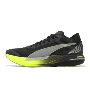 【PUMA】競速跑鞋 Deviate Nitro Elite Carbon 男鞋 黑綠 輕量 透氣 碳板 運動鞋(377090-01)