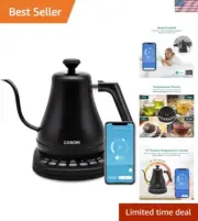 Smart Bluetooth with Variable Temperature Control, Pour Over Coffee Kettle & ...
