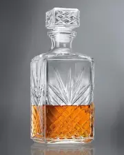 Decanter Vintage Glass Liquor Whiskey Crystal Bottle Wine Stopper Scotch Bar NEW