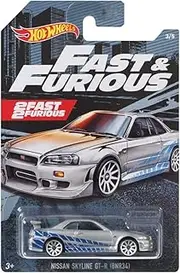 Hot Wheels 2017 Fast and Furious Nissan skyline GT-R R34 silver/blue 2 fast 2 furious 2/8