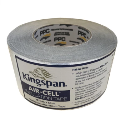 Kingspan 72mm x 50m Insulation Tape -Reinforced extra strength Fire retardant