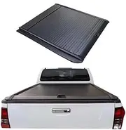 ALCYBD Tonneau Cov Roller Lid Pick up Truck Hard Bed Car Retractable Aluminium Alloy Compatible for Isuzu Dmax Black 4X4 Pickup Truck Cars Autos(Manual Lock)