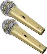 Totority Realistic Plastic Fake Microphone Models 2pcs Simulation Props for Cosplay Events