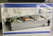 Sensio Bella Cucina #13271 Triple Buffet Server & Warming Tray - Brand New