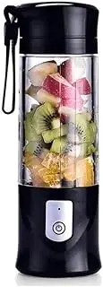 Personal Blender - Smoothie Blender for Milkshake, Fruit Vegetables Drinks, Smoothie,Small Mini Food Blenders Processor Shake Mixer Maker with,400ML Travel Cup(Black)