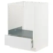 METOD / MAXIMERA base cabinet for oven with drawer, white/Ringhult white, 60x60x80 cm