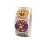 500PCS Reward Stickers Inspirational Sticker Rolls for School Rewards Student Kids Teacher Cute Animal Car Sticker Label