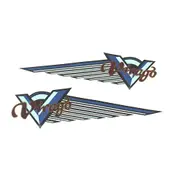 Redkid Motorcycl Emblem Badge Decal Fuel Gas Tank Decals Logo "virago" Sticker For Yamaha Virago Xv125 Xv250 Xv400 Xv535 Xv700 Blue