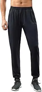 [Generic] Men's Sweatpants Joggers Casual Pants with Zippered Pockets and Elastic Waistband for Running Training and Other Sports.