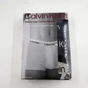 Calvin Klein Stretch Low Rise Stencil Logo Waistband Trunks Men's S Multicolor