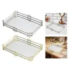 Perfume Tray Mirrored Cosmetic Tray Decorative Tray Rectangle Serving Tray for