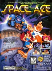Space Ace Sega CD PC 1994 Classic Game Promo Ad Art Print Wall Poster - Glossy