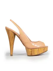 Pink Slingback Platform Sandals