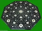 24" Marble coffee side Table Top Semi precious Stones Inlay work handmade Decor