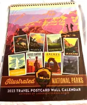 2023 Travel Post Card Wall Calendar- Use for Art Framing