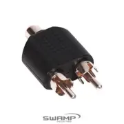 SWAMP Mono RCA Female to 2x RCA Male - Audio Adapter - Splitter / Combiner