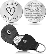 [CINDYHE] Pocket Hug Token keychain Gifts for Men Women Him Her Dad Mom Son Daughter Brothers Sisters Teacher Boy Girl Friends
