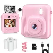 Kids Camera Instant Print, Dual-Lens 48MP Digital Camera for Christmas Birthd...