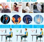 Lumbar Support Pillow for Office Chair Car Lumbar Pillow, Memory Foam Back with