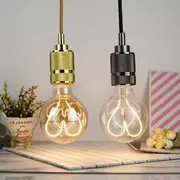 E27 4W G95 Dimmable Clear Gold Warm White Heart-Shaped Edison LED Light Bulb AC110-130V AC220-240V 110-130V GOLD