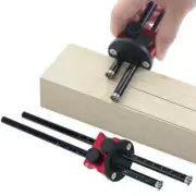 Double Head Wheel Marking Gauge Woodworking Scriber Ruler Inch/MM Scale Aluminum