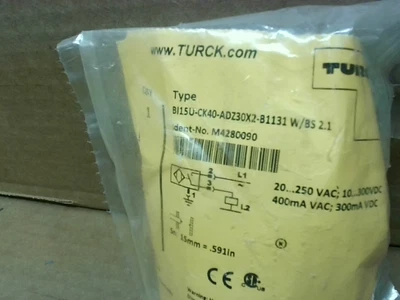 Turck BI15U-CK40-ADZ30X2-B1131W/BS2.1 Inductive Proximity Senso - Factory Sealed