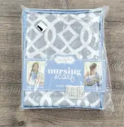 NEW! Mud Pie Gray Diamond Design Nursing Scarf Breastfeeding