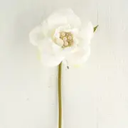 Creamy White Artificial Rose Stems