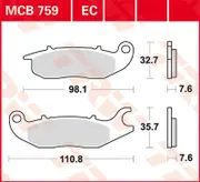 TRW Lucas Brake pad MCB759