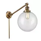 Innovations X-Large Beacon 1 Light Swing Arm, Brushed BB/Clear - 237-BB-G202-10